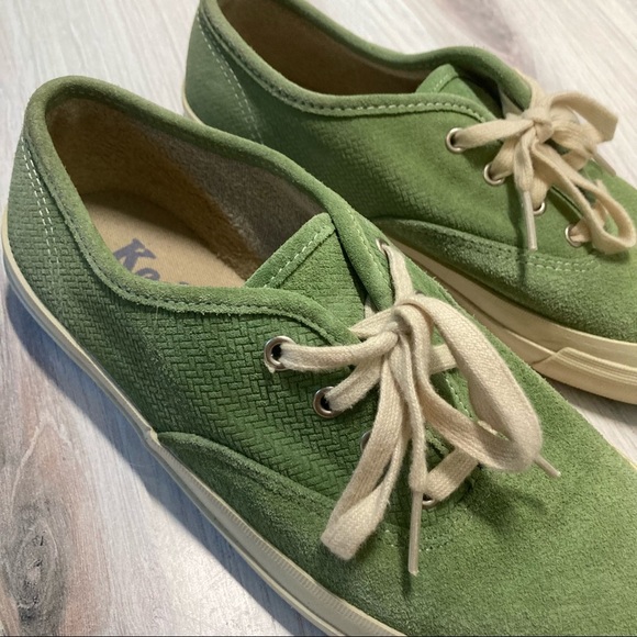 Keds textured Suede Green Sneakers size 8 1/2 - Picture 3 of 9